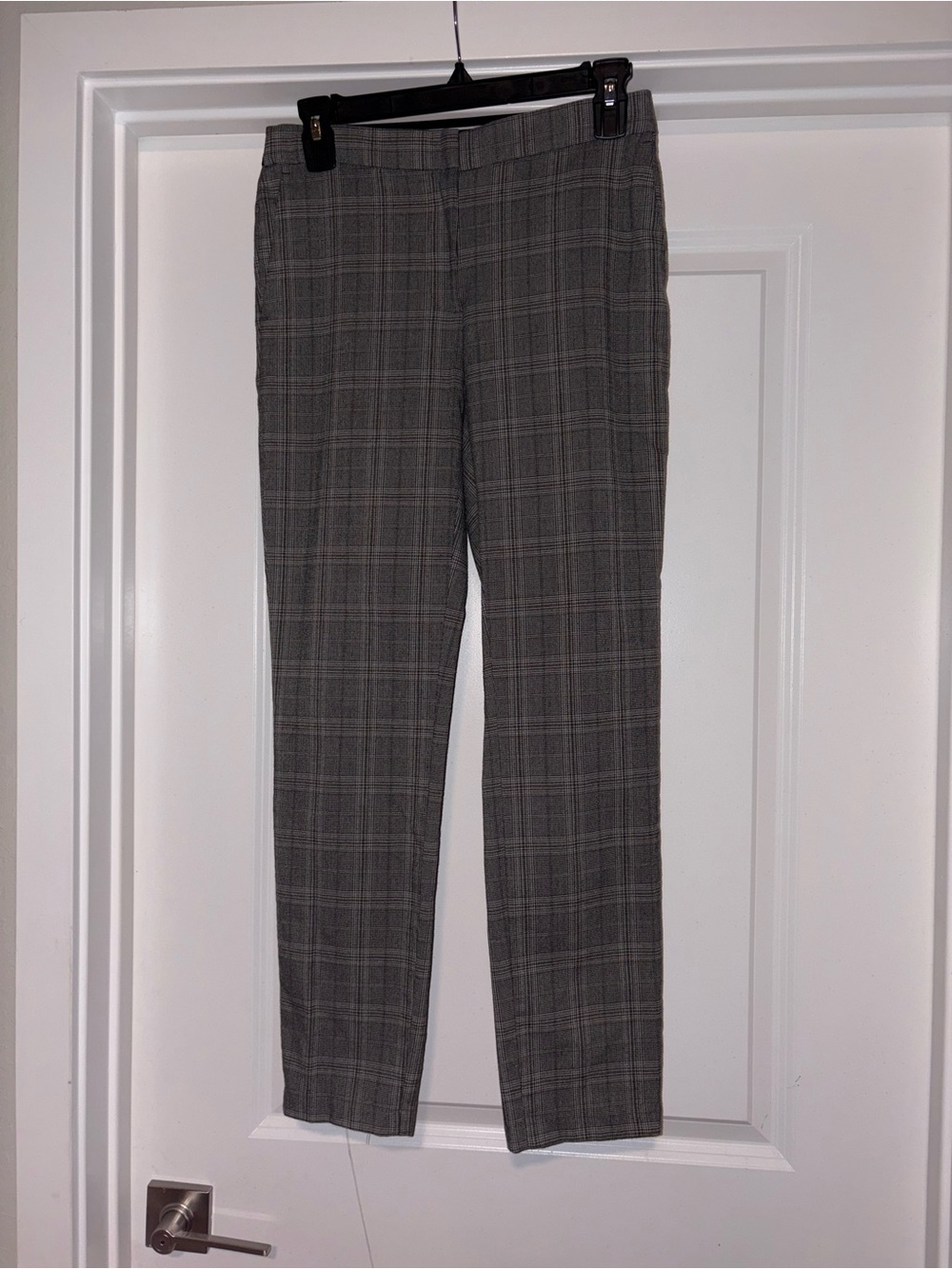 Zara Gray Plaid Cropped Slacks